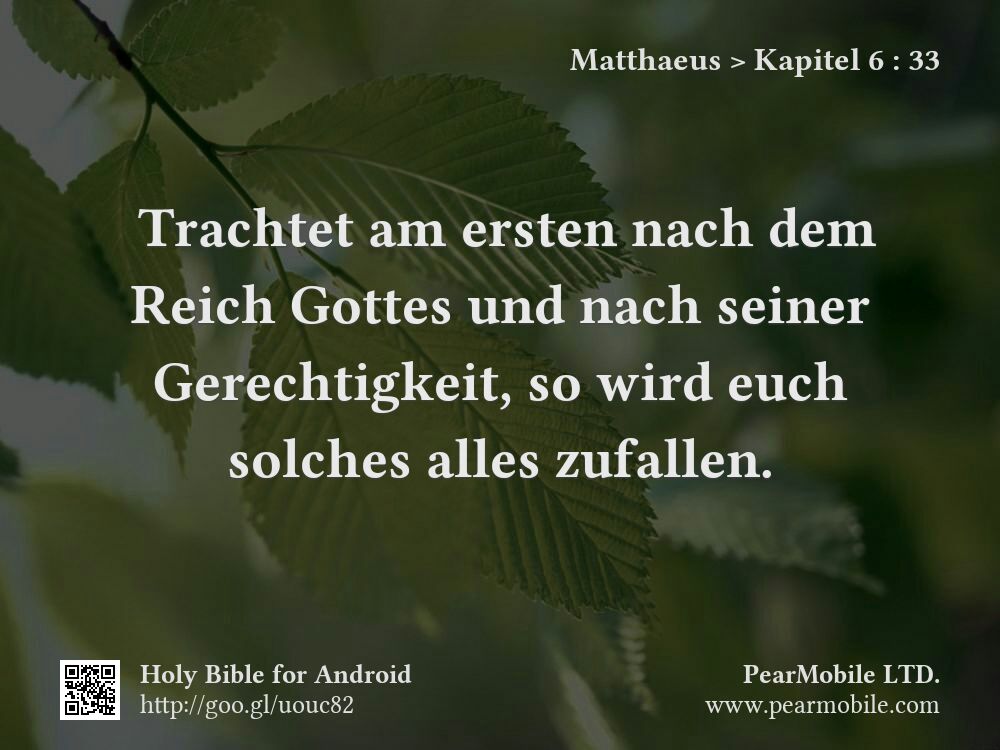 Matthaeus, Kapitel 6:33